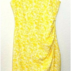 Yellow and white Cache dress